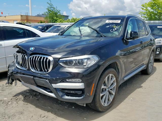 5UXTR9C5XKLE11097 - 2019 BMW X3 XDRIVE3 BLACK photo 2