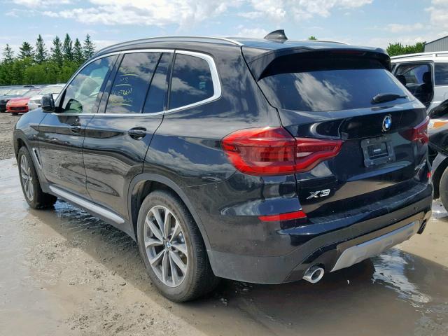 5UXTR9C5XKLE11097 - 2019 BMW X3 XDRIVE3 BLACK photo 3