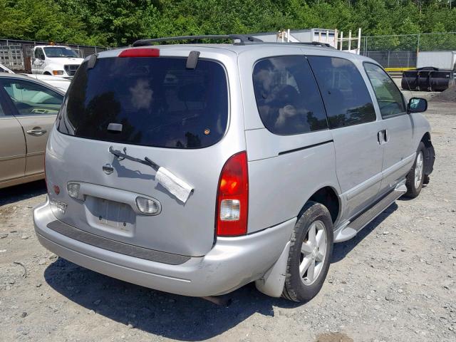 4N2ZN17T52D804057 - 2002 NISSAN QUEST GLE SILVER photo 4