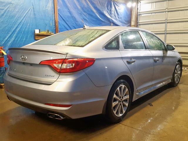 5NPE34AF6HH454128 - 2017 HYUNDAI SONATA SPO GRAY photo 4