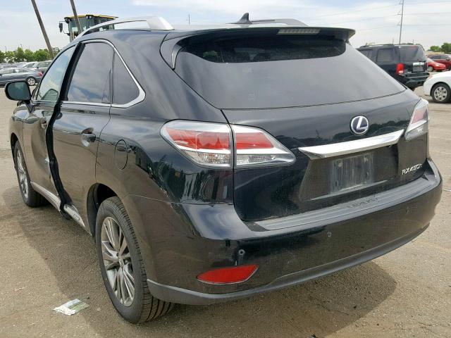 JTJBC1BA9D2051628 - 2013 LEXUS RX 450 BLACK photo 3