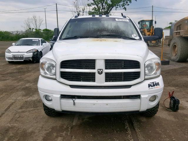 3D7KS28A48G155868 - 2008 DODGE RAM 2500 S WHITE photo 9