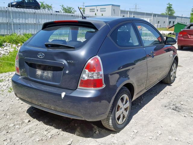 KMHCN35C58U085775 - 2008 HYUNDAI ACCENT BAS GRAY photo 4