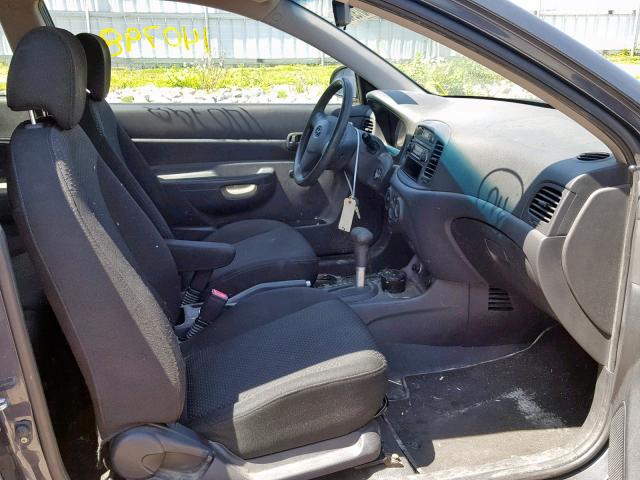 KMHCN35C58U085775 - 2008 HYUNDAI ACCENT BAS GRAY photo 5