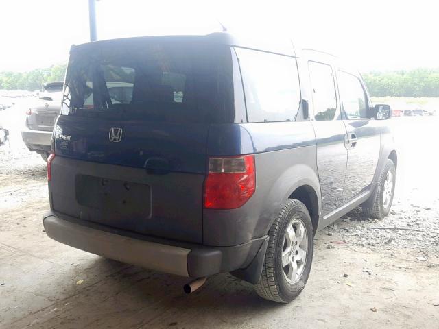 5J6YH18513L008610 - 2003 HONDA ELEMENT EX BLUE photo 4