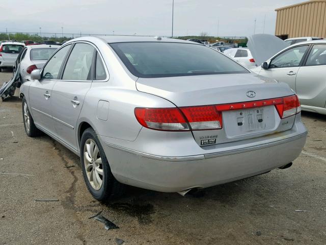 KMHFC46F57A194450 - 2007 HYUNDAI AZERA SE SILVER photo 3