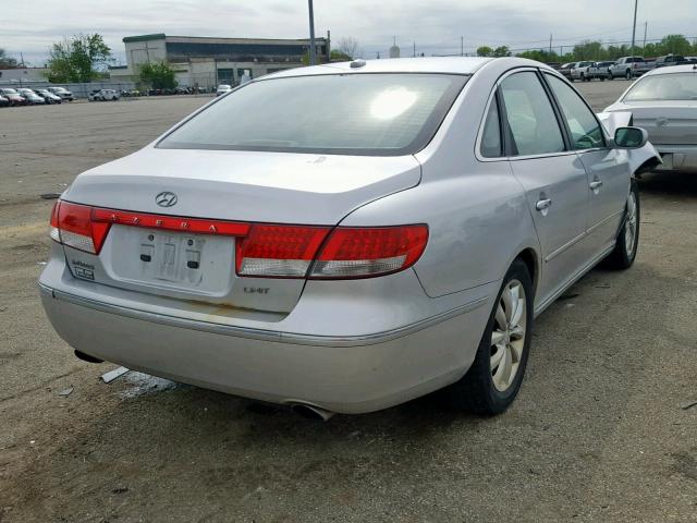 KMHFC46F57A194450 - 2007 HYUNDAI AZERA SE SILVER photo 4