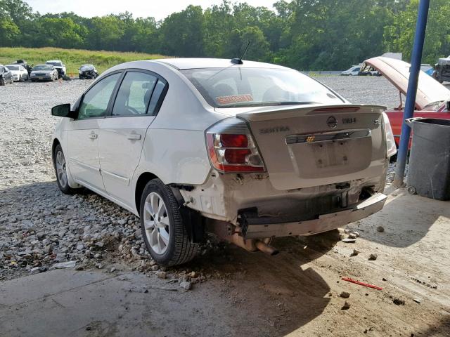 3N1AB6AP1BL690637 - 2011 NISSAN SENTRA 2.0 WHITE photo 3