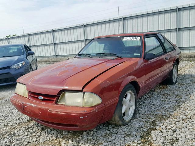 1FABP41A0KF184946 - 1989 FORD MUSTANG LX MAROON photo 2