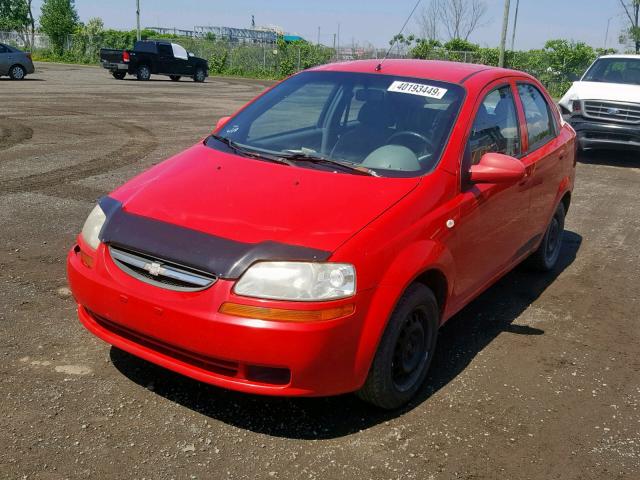 KL1TD526X5B490711 - 2005 CHEVROLET AVEO BASE Qırmızı foto 2