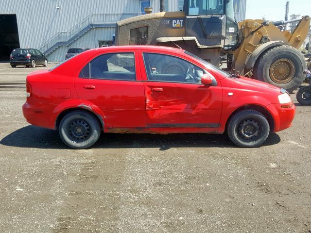 KL1TD526X5B490711 - 2005 CHEVROLET AVEO BASE Qırmızı foto 9
