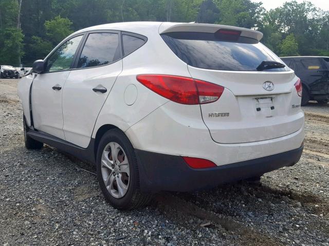 KM8JT3AB9CU398329 - 2012 HYUNDAI TUCSON GL WHITE photo 3