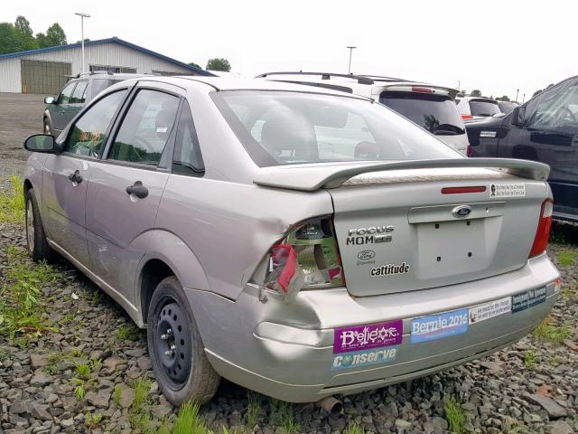 1FAHP34N47W225962 - 2007 FORD FOCUS ZX4 GRAY photo 3