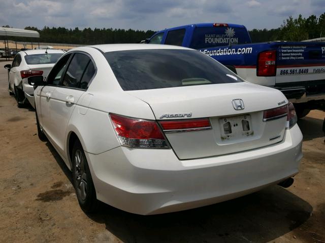 1HGCP2F68CA151510 - 2012 HONDA ACCORD SE WHITE photo 3