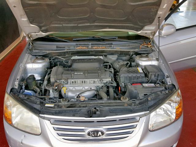 KNAFE122675433168 - 2007 KIA SPECTRA EX SILVER photo 7