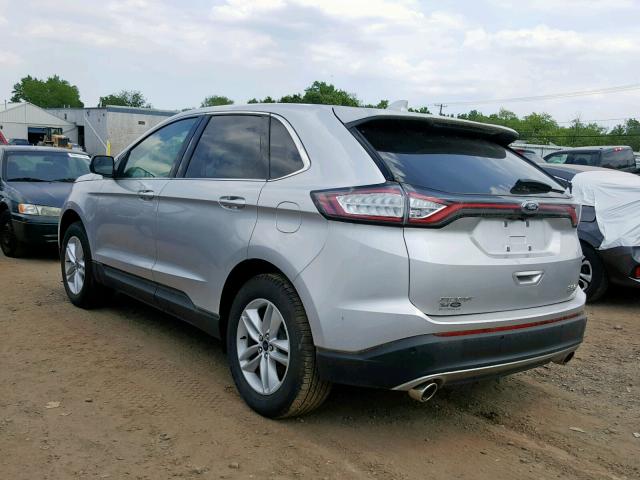 2FMPK4J94JBB84349 - 2018 FORD EDGE SEL SILVER photo 3