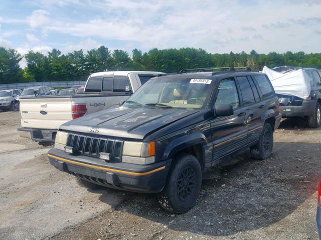 1J4GZ78S8SC568768 - 1995 JEEP GRAND CHER BLACK photo 2