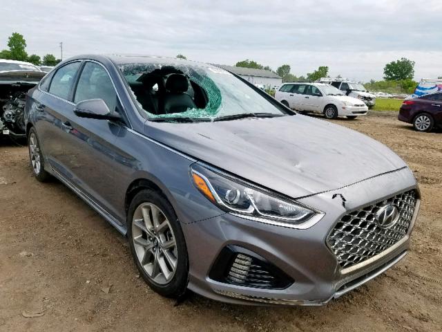 5NPE34AB1JH675736 - 2018 HYUNDAI SONATA SPO GRAY photo 1