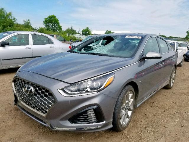 5NPE34AB1JH675736 - 2018 HYUNDAI SONATA SPO GRAY photo 2