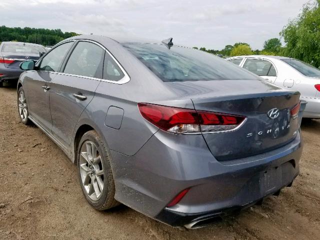 5NPE34AB1JH675736 - 2018 HYUNDAI SONATA SPO GRAY photo 3