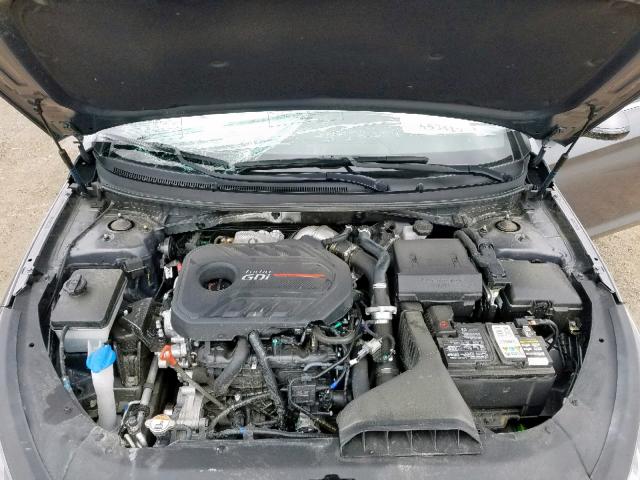 5NPE34AB1JH675736 - 2018 HYUNDAI SONATA SPO GRAY photo 7