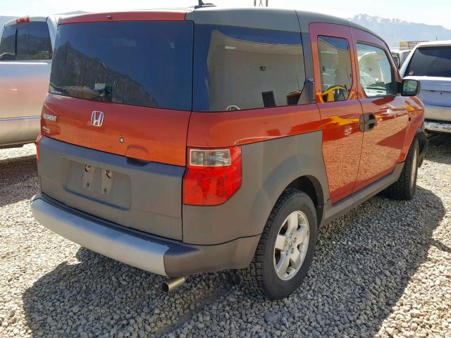 5J6YH28695L006167 - 2005 HONDA ELEMENT EX ORANGE photo 4