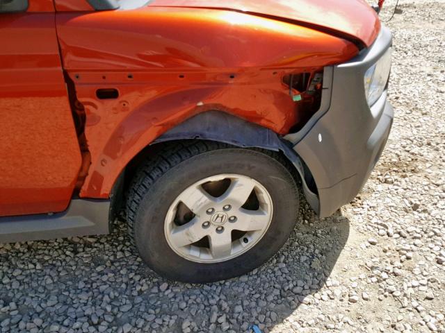 5J6YH28695L006167 - 2005 HONDA ELEMENT EX ORANGE photo 9