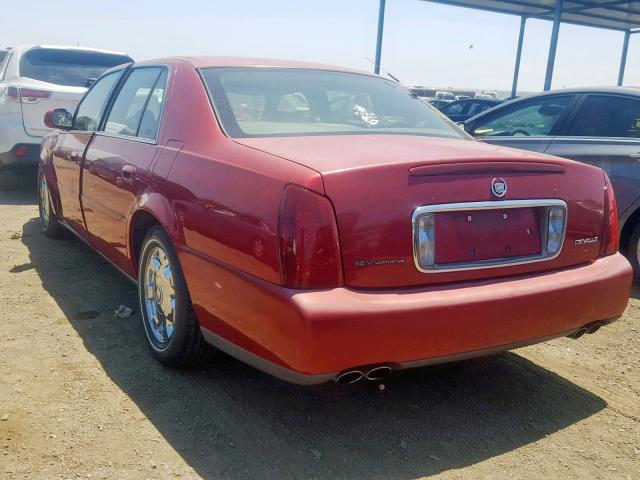 1G6KD54Y12U229330 - 2002 CADILLAC DEVILLE BURGUNDY photo 3