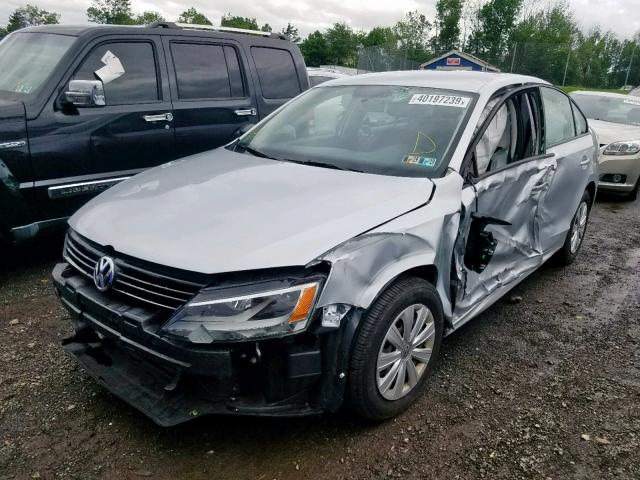 3VW2K7AJ2EM206988 - 2014 VOLKSWAGEN JETTA BASE SILVER photo 2