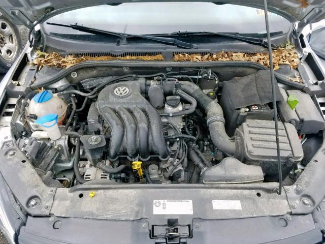 3VW2K7AJ2EM206988 - 2014 VOLKSWAGEN JETTA BASE SILVER photo 7