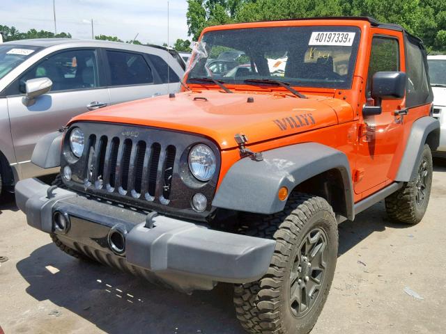 1C4AJWAG4FL714768 - 2015 JEEP WRANGLER S ORANGE photo 2