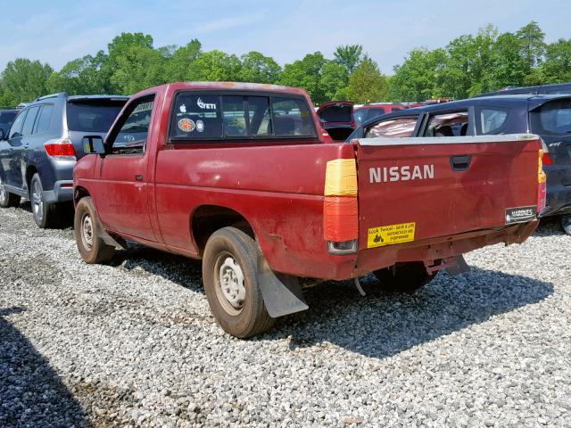 1N6SD11S8MC423381 - 1991 NISSAN TRUCK SHOR RED photo 3