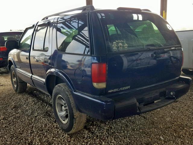 1GNCS13X53K101315 - 2003 CHEVROLET BLAZER BLUE photo 3