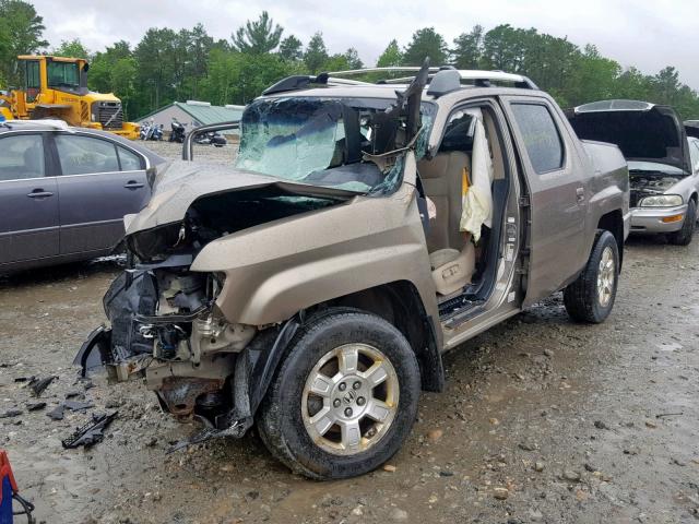 2HJYK16439H502521 - 2009 HONDA RIDGELINE TAN photo 2