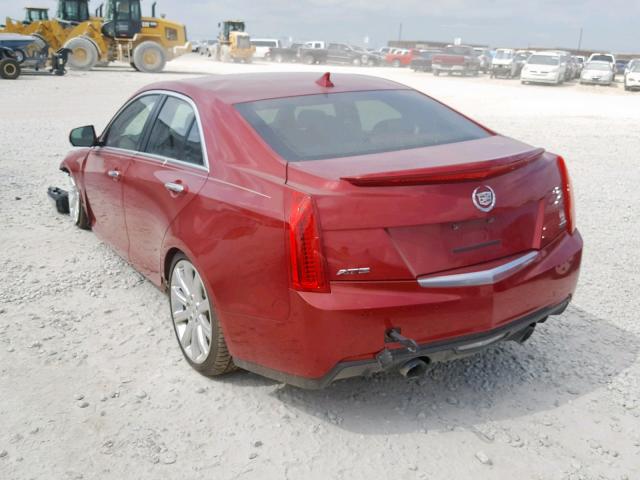 1G6AE5S39D0144701 - 2013 CADILLAC ATS PREMIU RED photo 3