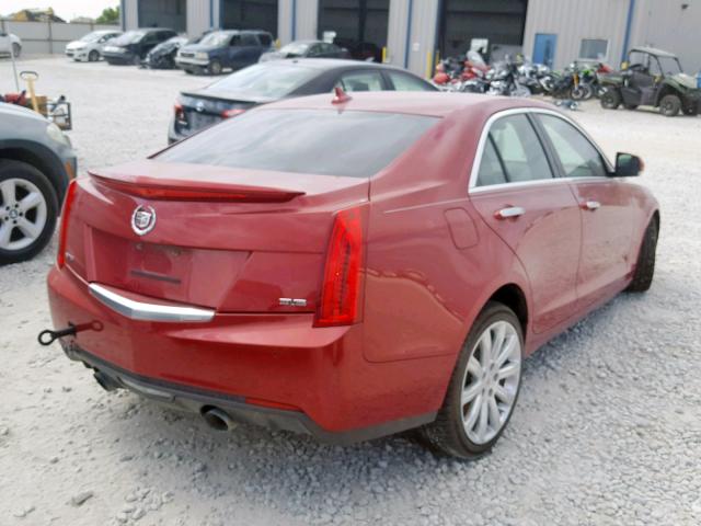 1G6AE5S39D0144701 - 2013 CADILLAC ATS PREMIU RED photo 4