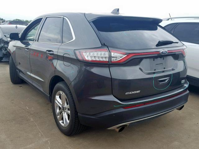 2FMTK3J92FBB45436 - 2015 FORD EDGE SEL GRAY photo 3