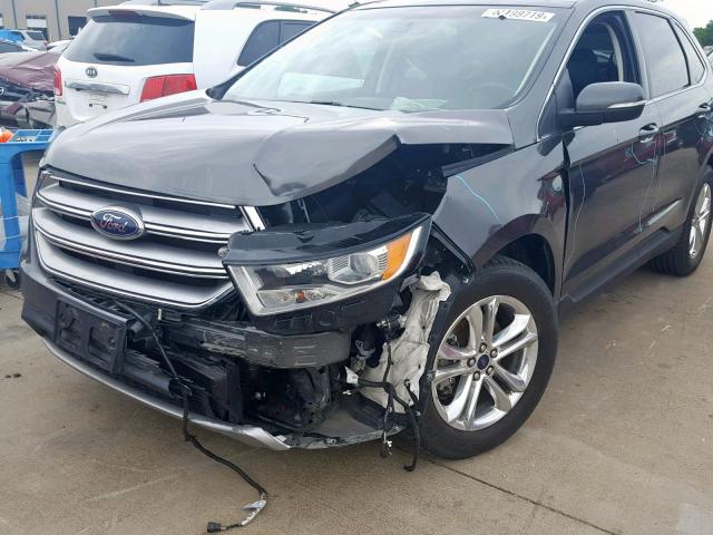 2FMTK3J92FBB45436 - 2015 FORD EDGE SEL GRAY photo 9