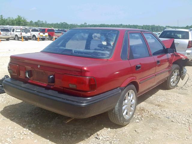 1Y1SK5469NZ084414 - 1992 GEO PRIZM BASE მუქწითელი ფოტო 4