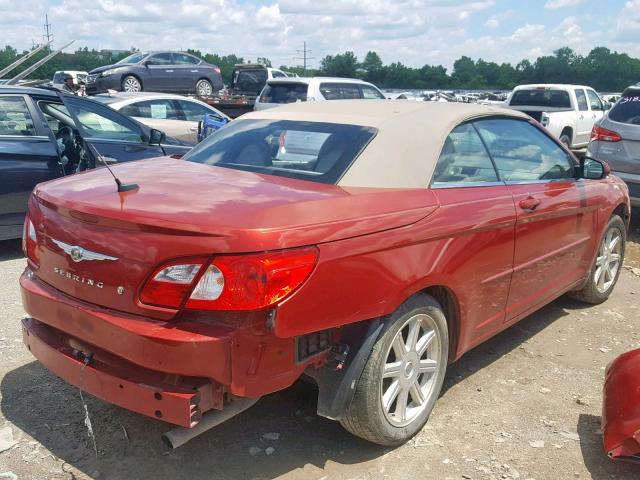 1C3LC55R58N688900 - 2008 CHRYSLER SEBRING TO RED photo 4