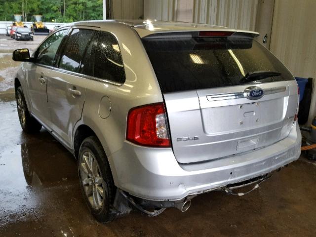 2FMDK4KC1BBA77709 - 2011 FORD EDGE LIMIT SILVER photo 3