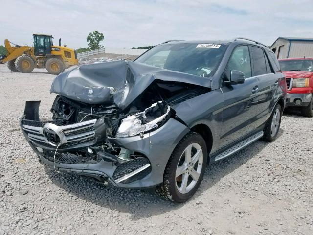 4JGDA5HB1HA827363 - 2017 MERCEDES-BENZ GLE 350 4M GRAY photo 2