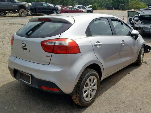 KNADM5A37E6376787 - 2014 KIA RIO LX GRAY photo 4