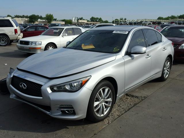 JN1BV7AR8FM419167 - 2015 INFINITI Q50 BASE SILVER photo 2