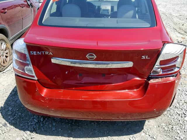 3N1AB6AP3CL669628 - 2012 NISSAN SENTRA 2.0 RED photo 9