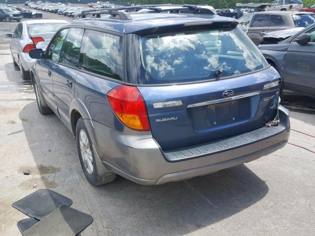 4S4BP61C757392615 - 2005 SUBARU LEGACY OUT BLUE photo 3