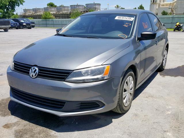 3VW2K7AJ3CM470251 - 2012 VOLKSWAGEN JETTA BASE GRAY photo 2