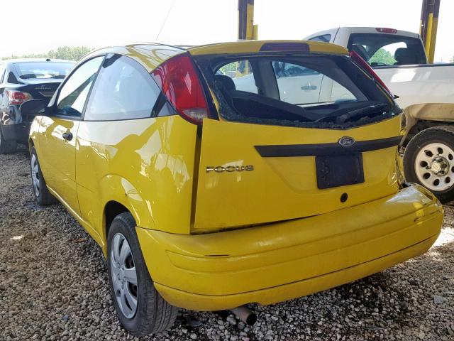 3FAFP31N95R152020 - 2005 FORD FOCUS ZX3 YELLOW photo 3