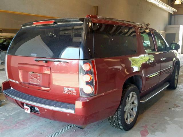 1GKFK66887J367550 - 2007 GMC YUKON XL D BURGUNDY photo 4