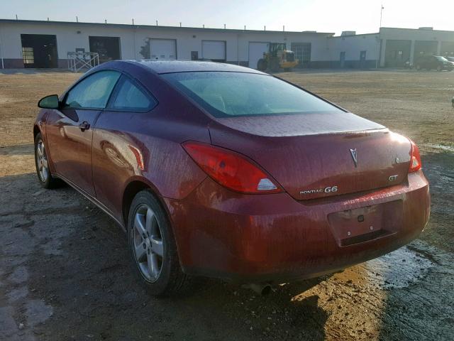 1G2ZH17N484157210 - 2008 PONTIAC G6 GT BURGUNDY photo 3